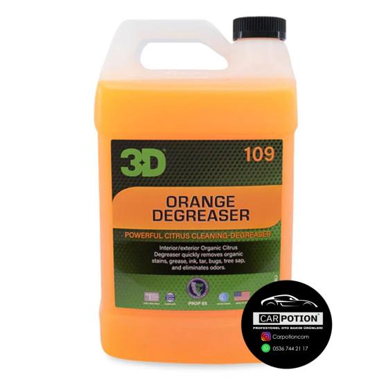 3D Orange Degreaser Portakal Kokulu Agresif Temizleyici 1/7 Konsantre 3.79LT